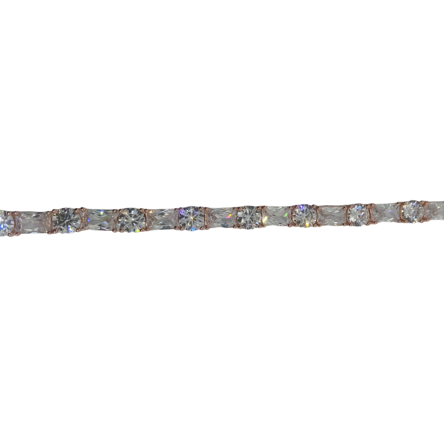 Silver Tennis Bracelet (RoseGold Plated)- اسوارة تنس فضة مطلية روز جولد