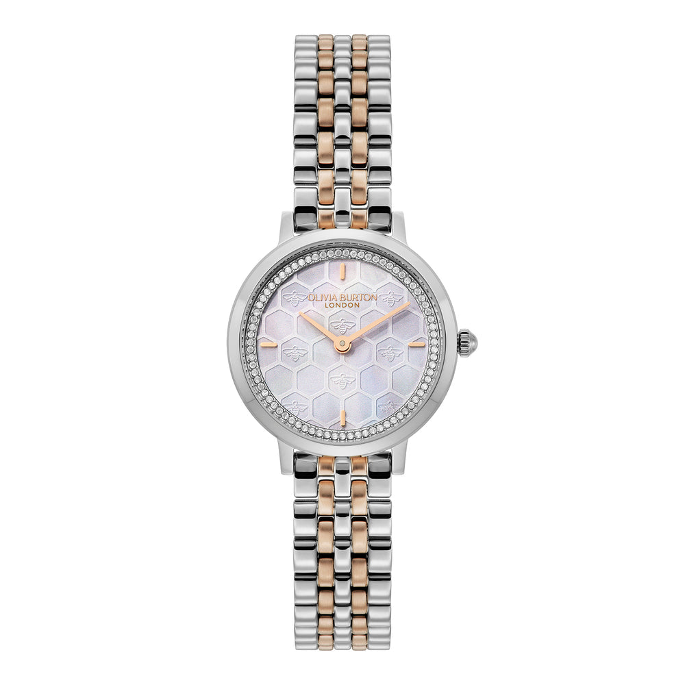 OLIVIA BURTON LADIES OB SIGNATURE ULTRA SLIM HONEYCOMB WATCH (24000265)