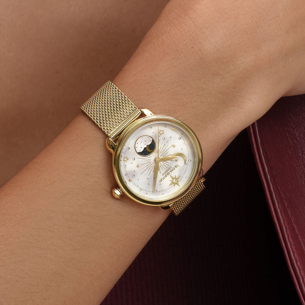 OLIVIA BURTON LADIES OB SIGNATURE MOONPHASE WATCH (24000299)
