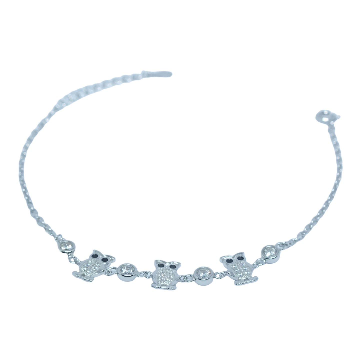Silver Owls Bracelet-اسوارة البومة من الفضة