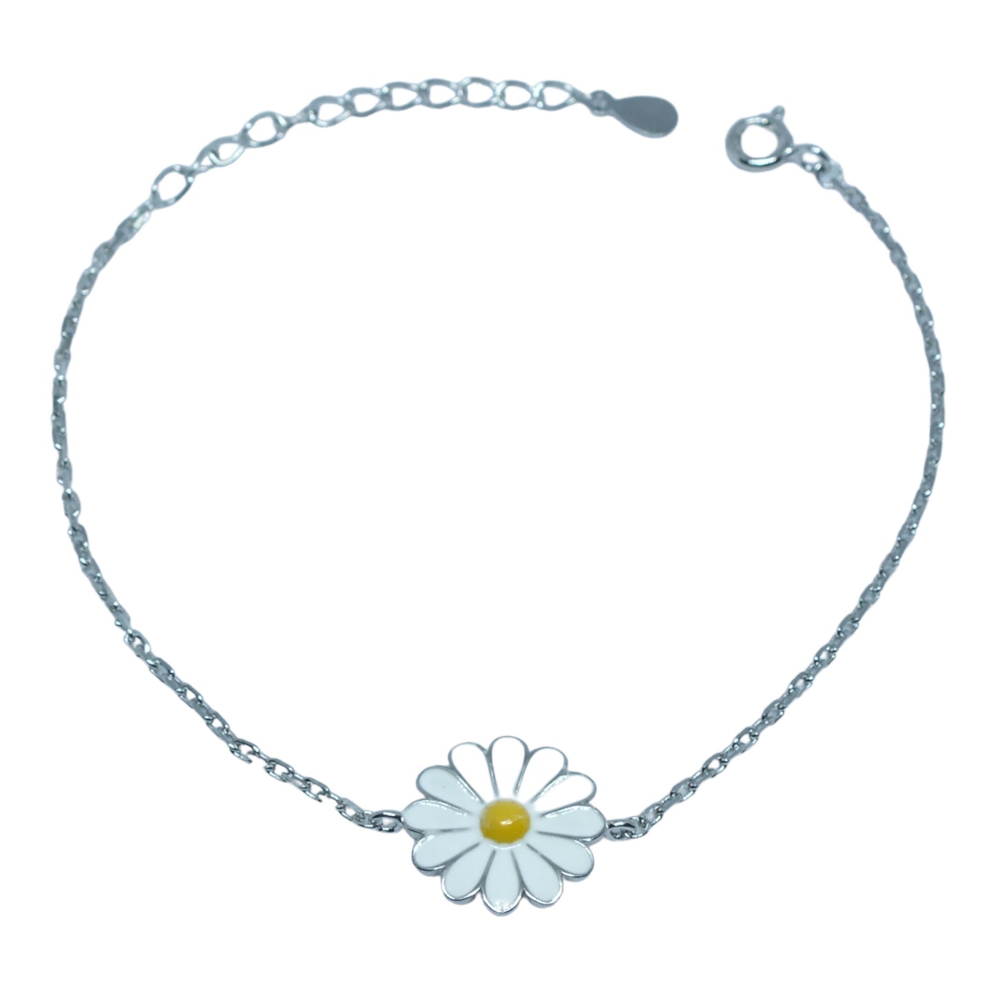 Daisy Flower 925 Silver Bracelet-إسوارة فضة عيار ٩٢٥