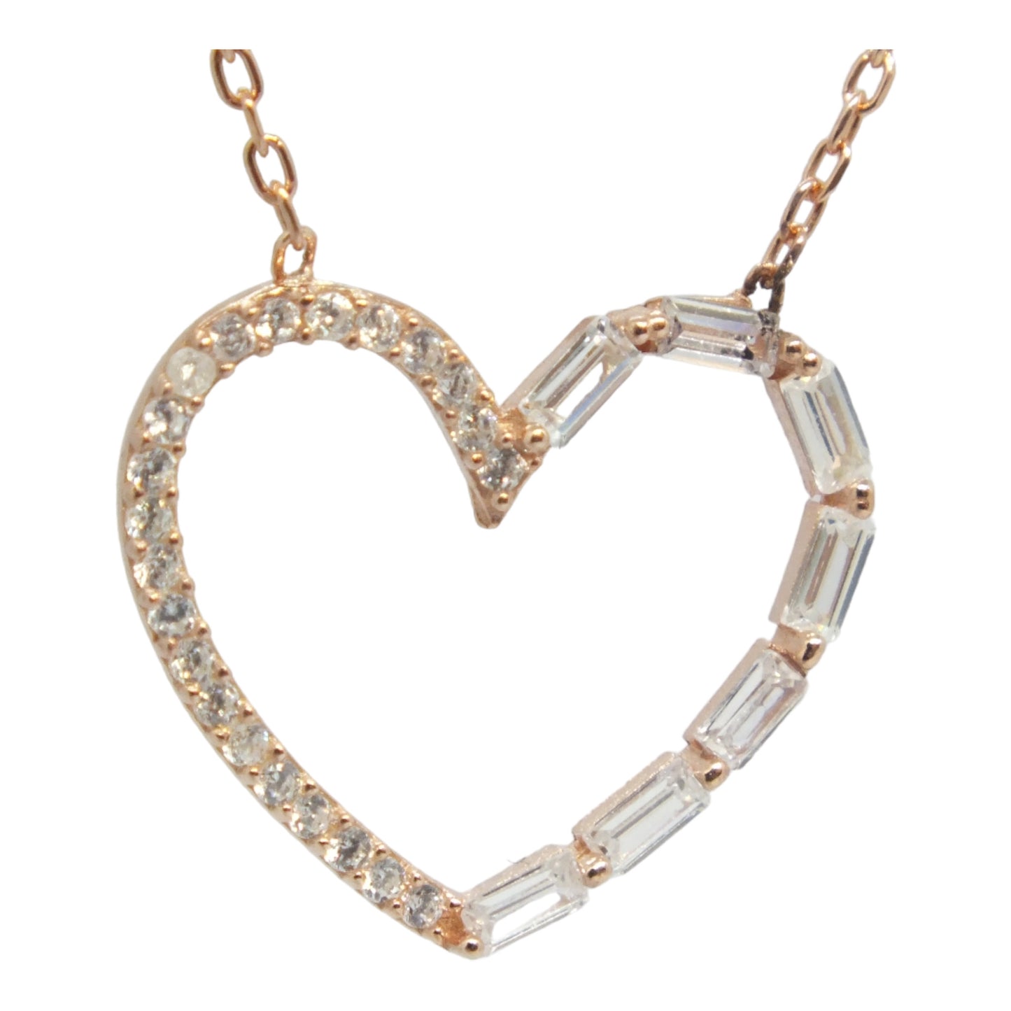 Silver Heart Necklace- سلسال فضة شكل قلب