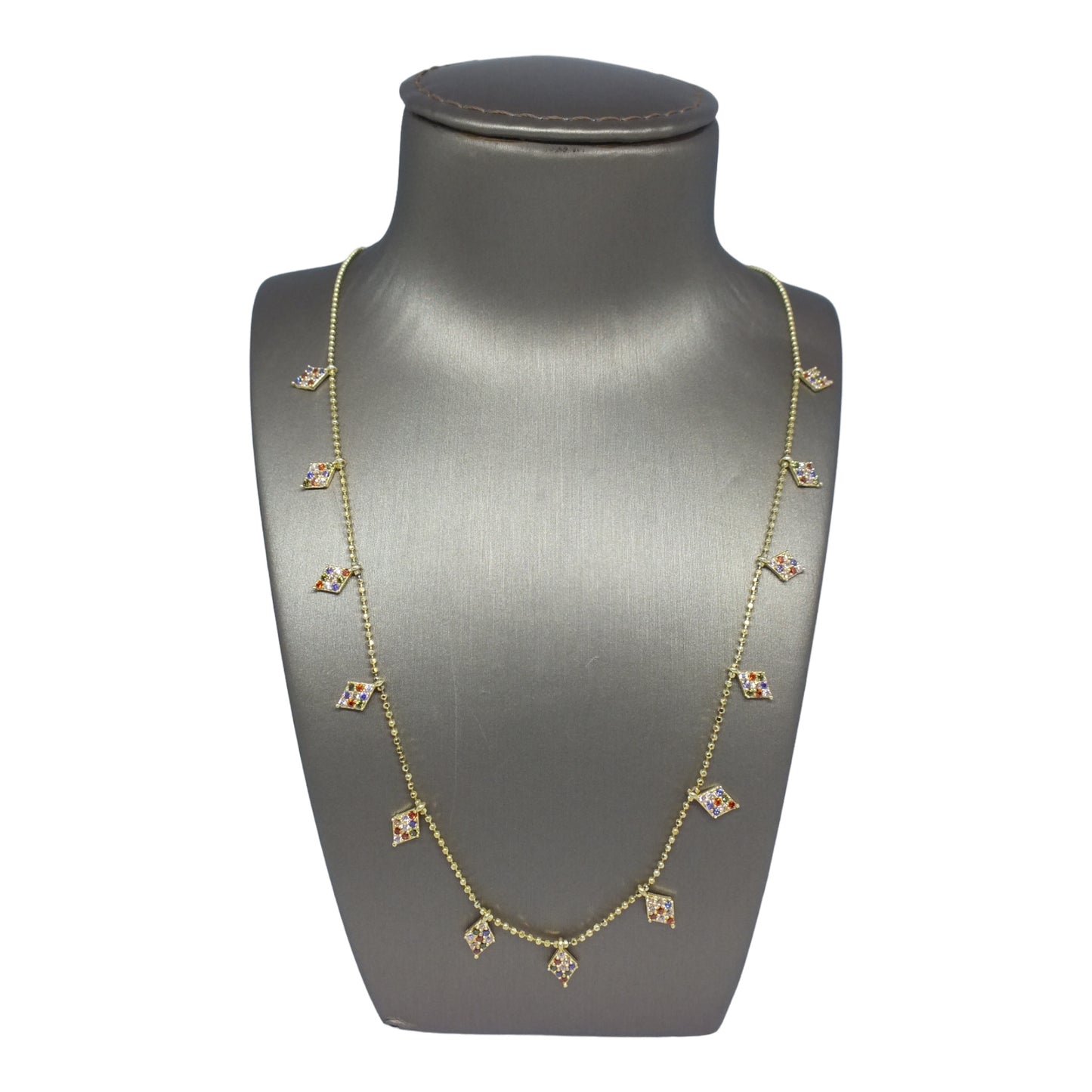 Colorful Silver choker- تشوكر فضة بأحجار ملونة