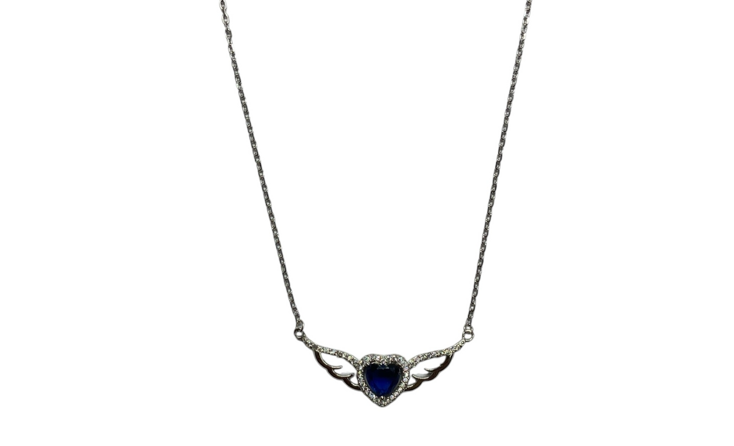 925 Silver with colorful heart Stone Necklace