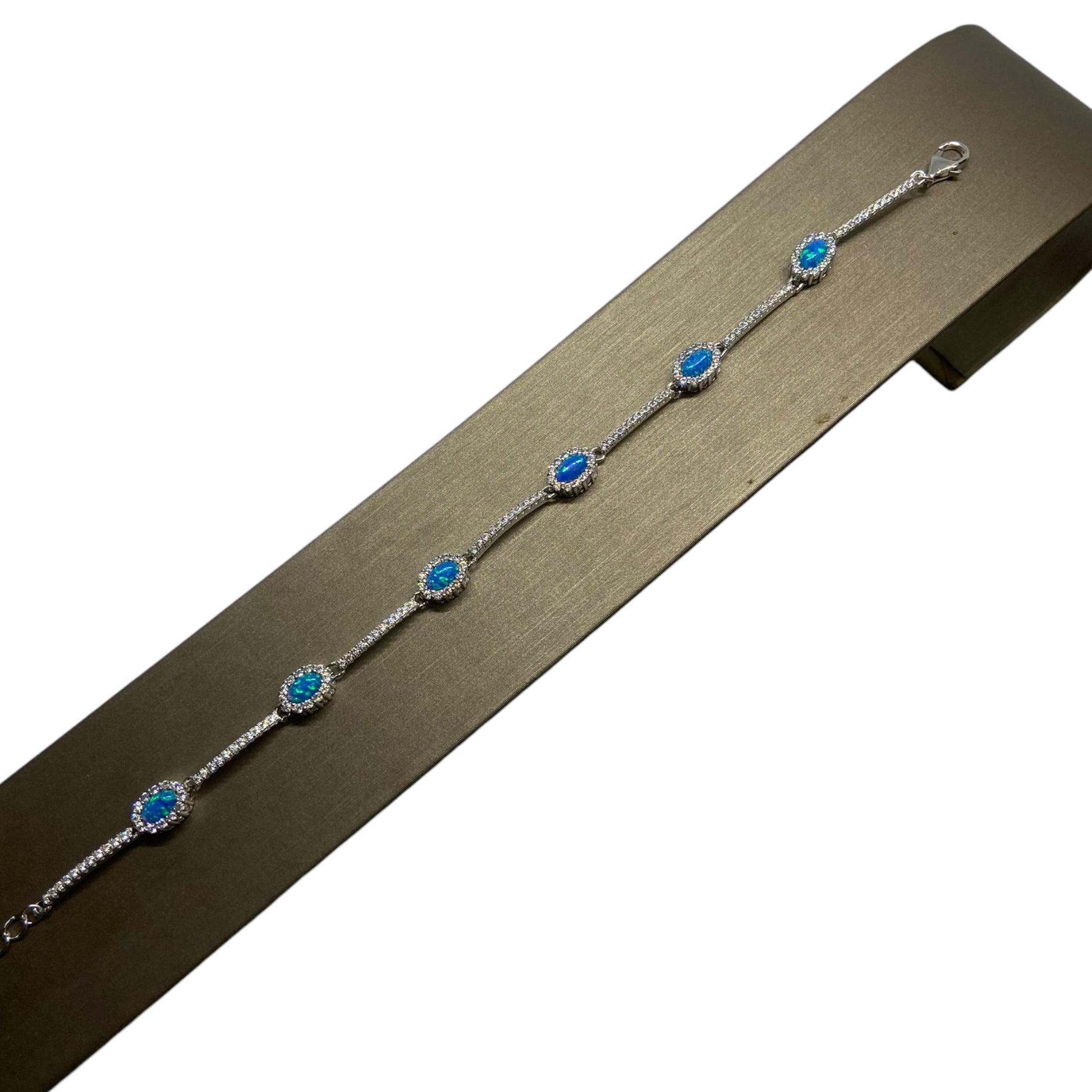 Silver Bracelet with colorful stones- اسوارة فضة باحجار ملونة Silver Bracelet with colorful stones- اسوارة فضة باحجار ملونة