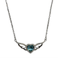 925 Silver with colorful heart Stone Necklace