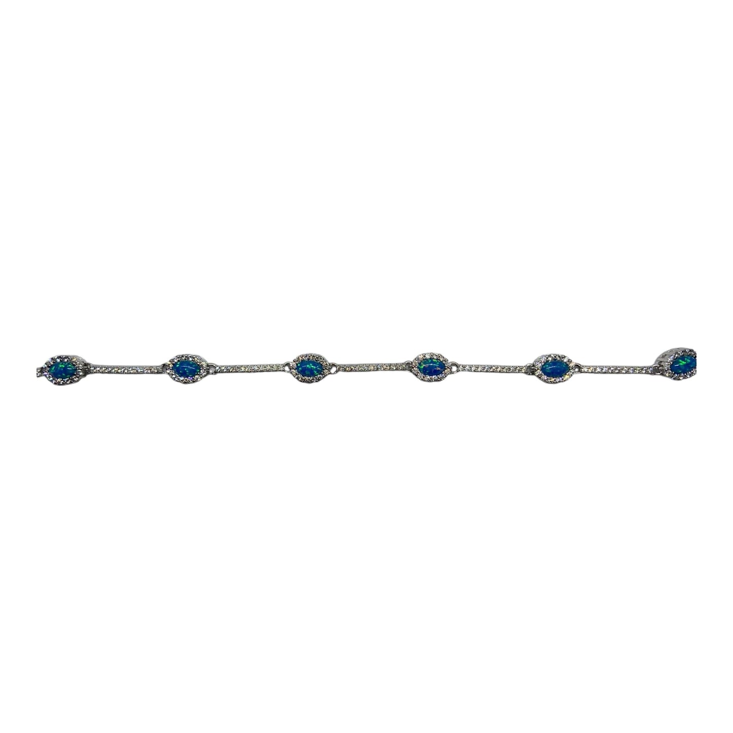 Silver Bracelet with colorful stones- اسوارة فضة باحجار ملونة