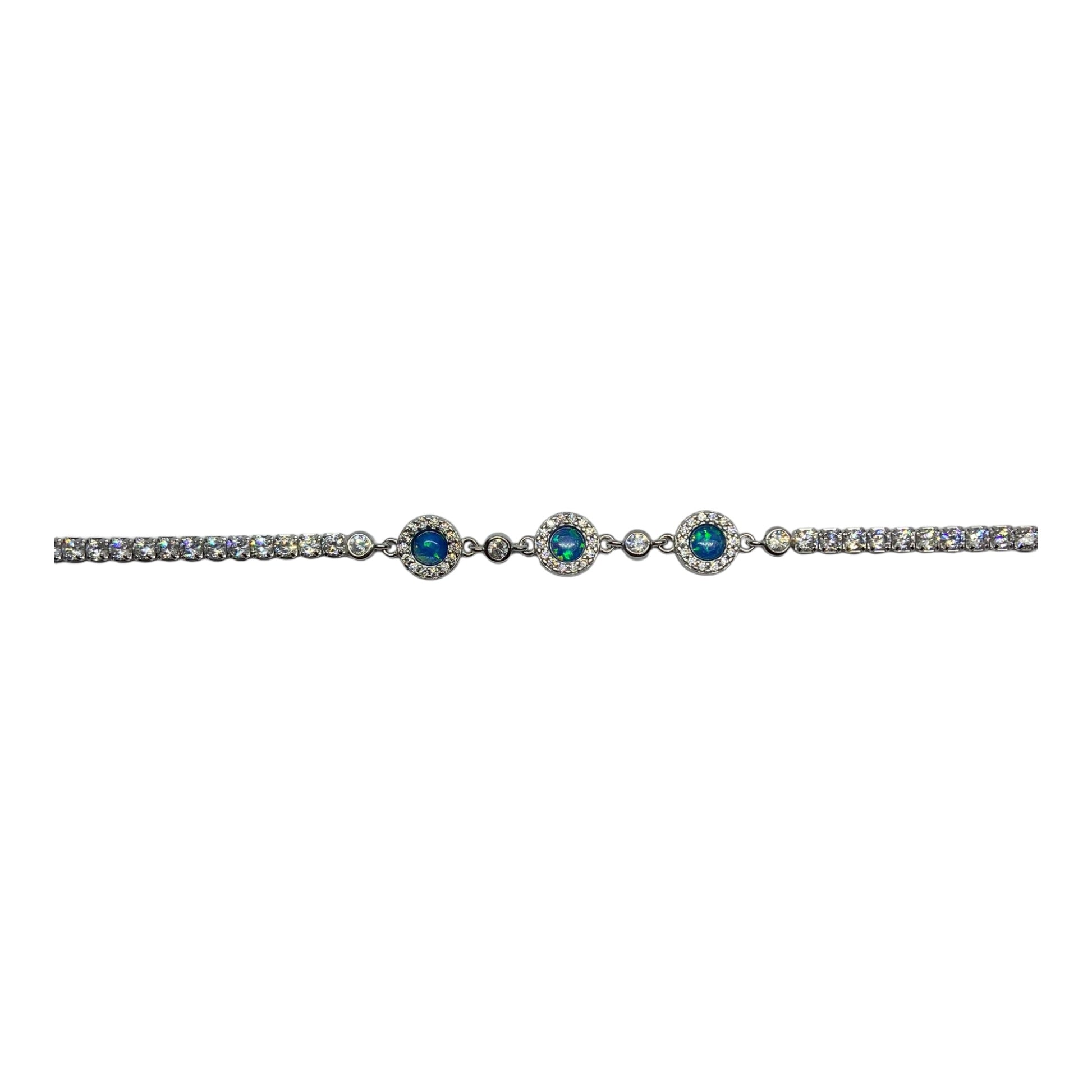 Silver Bracelet with colorful stones- اسوارة فضة باحجار ملونة Silver Bracelet with colorful stones- اسوارة فضة باحجار ملونة