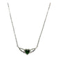 925 Silver with colorful heart Stone Necklace