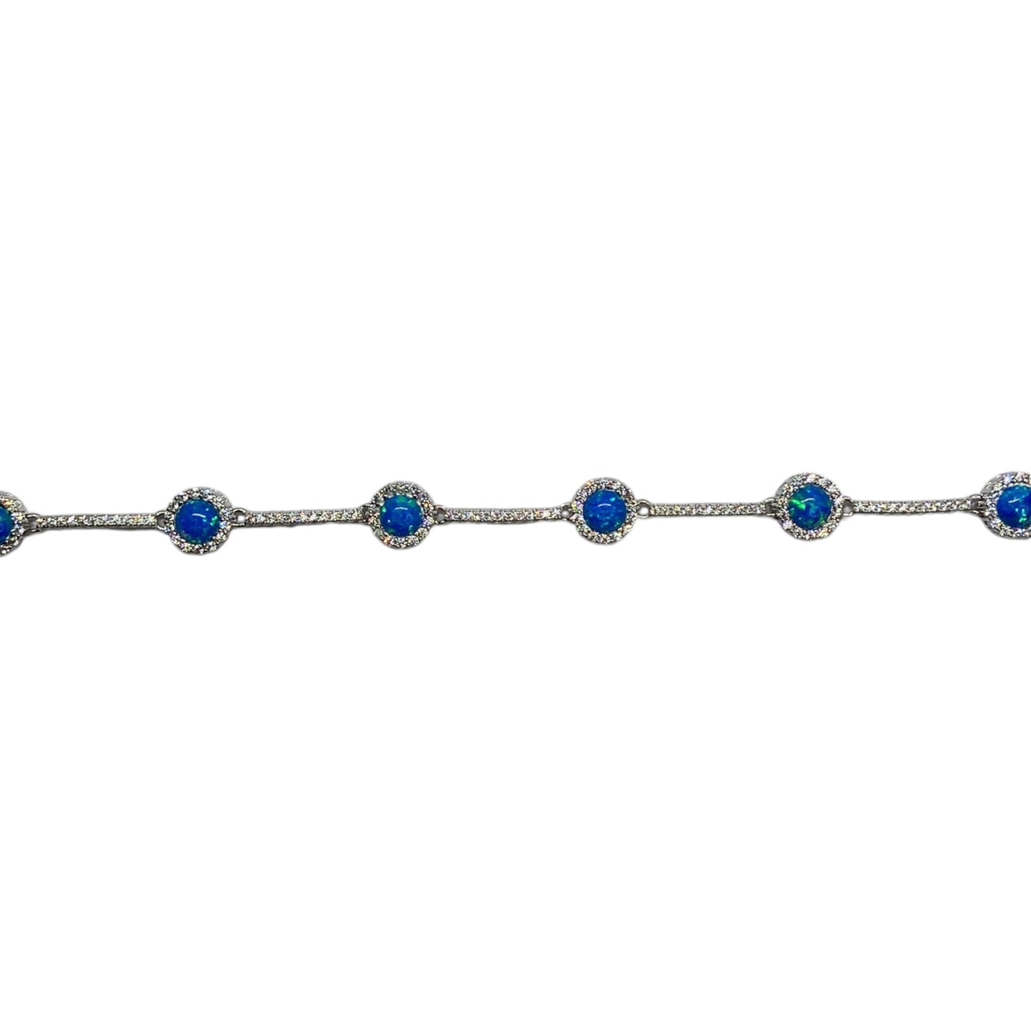 Silver Bracelet with colorful stones- اسوارة فضة باحجار ملونة