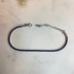 Silver Tennis Bracelet (Dark Blue Stones)-اسوارة تنس فضة بأحجار كحلية