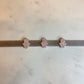 Silver Bracelet with Pink Hamsa Hand Charms - اسوارة فضة مع تعاليق كف