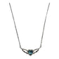 925 Silver with colorful heart Stone Necklace