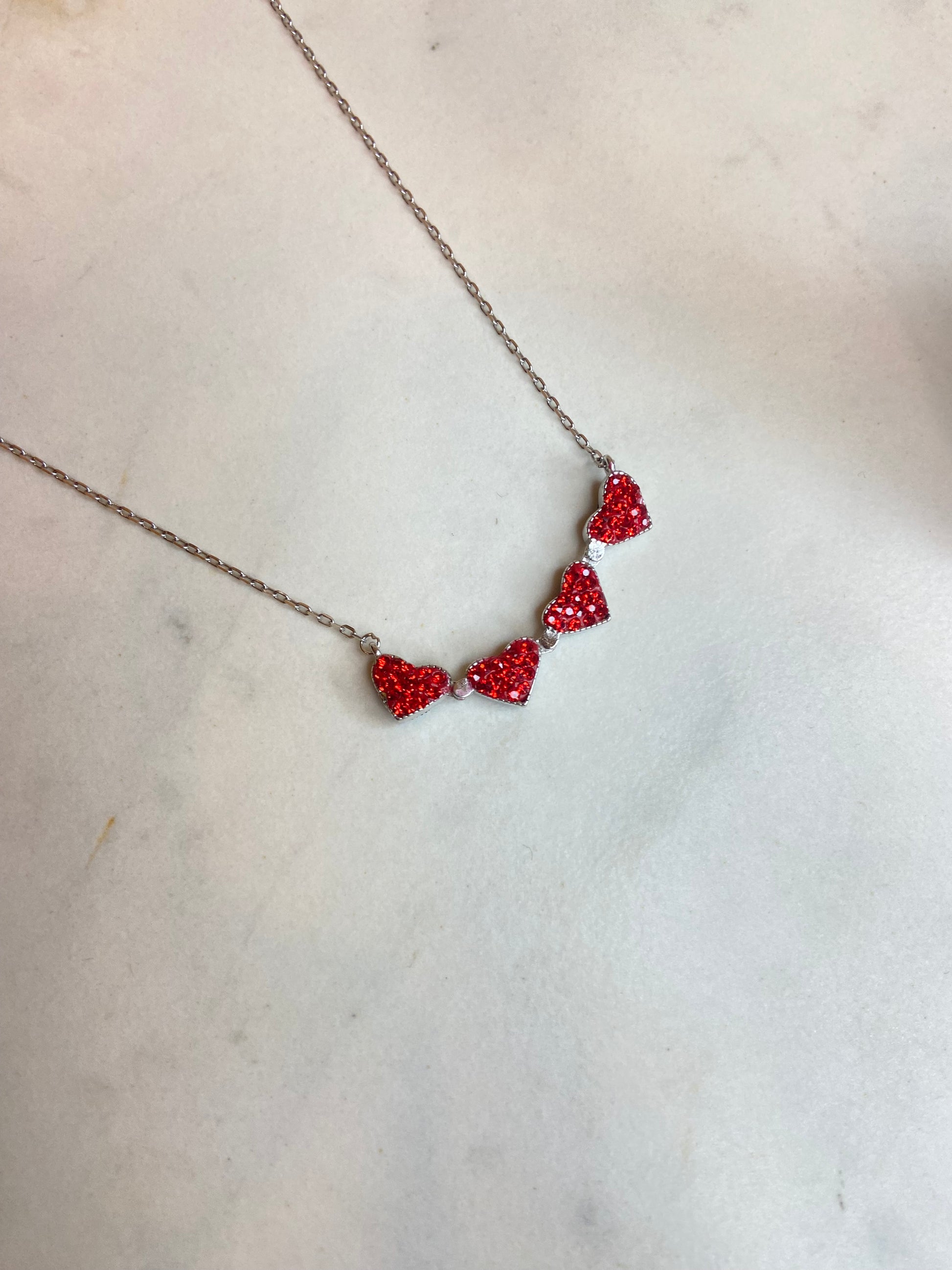 Flower+ Hearts Two Colors Necklace Flower+ Hearts Two Colors Necklace