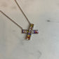 Silver Necklace  (X) With Colorful Stones-سلسال فضة بأحجار ملونة