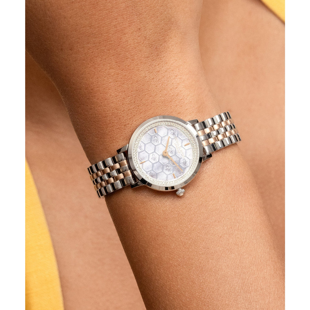 OLIVIA BURTON  LADIES OB SIGNATURE ULTRA SLIM HONEYCOMB WATCH (24000265)