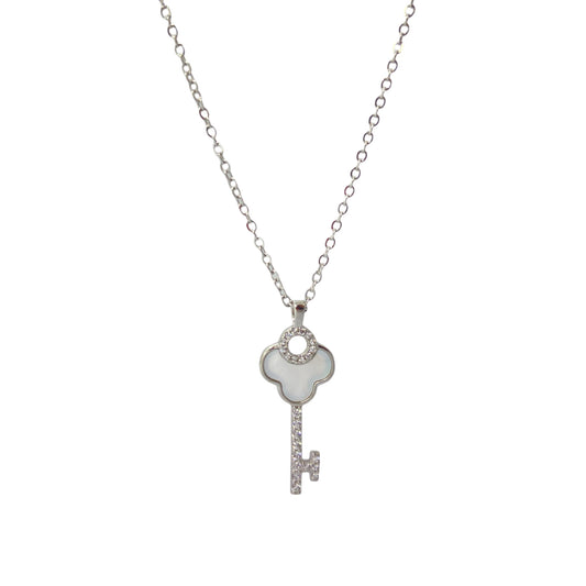 Key 925 Silver Necklace - سلسال فضة عيار ٩٢٥ على شكل مفتاح