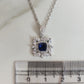 Blue Stone Silver Necklace - سلسال فضة حجر ازرق