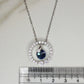 Silver Necklace with Blue Stone-سلسال فضة مع حجر ازرق