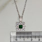 Green Stone Silver Necklace - سلسال فضة بحجر اخضر