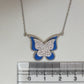 Butterfly Silver Necklace-سلسال الفراشة مع حجر ازرق⁩