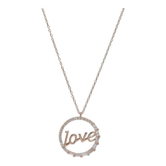 Silver Love Necklace -سلسال فضة كلمة(love)