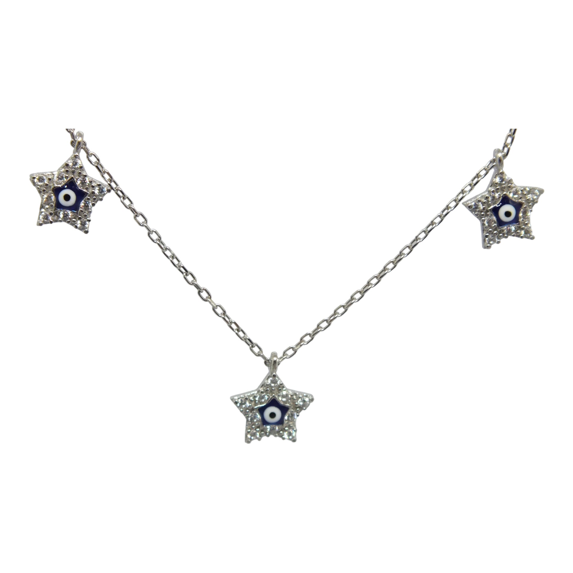 Silver Star & Evil eye Choker Silver Star & Evil eye Choker