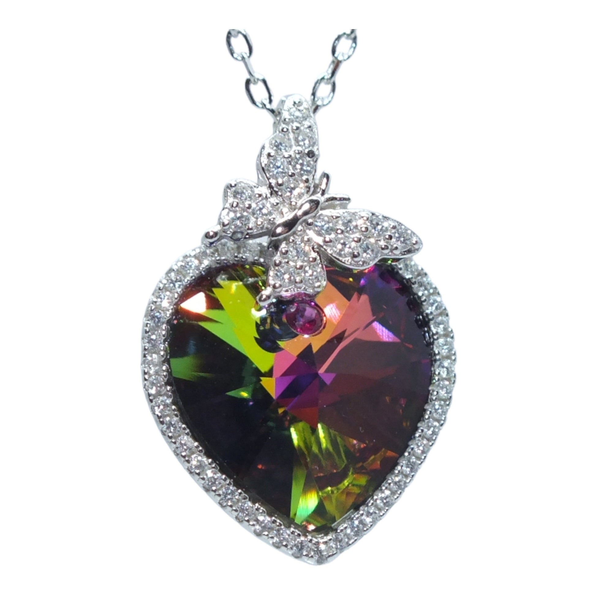 Colored Stone Necklace- سلسال فضة حجر ملون Colored Stone Necklace- سلسال فضة حجر ملون