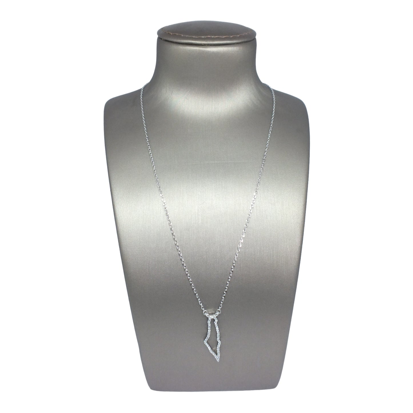 Palestine Map Silver Necklace- سلسال فضة خارطة فلسطين