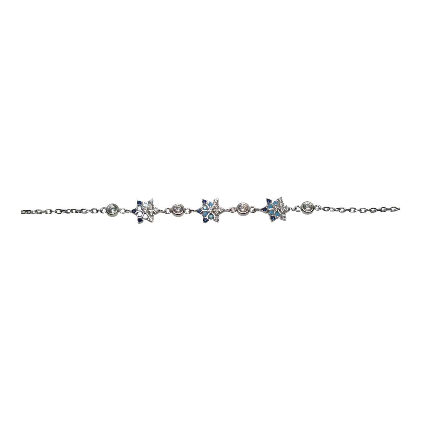 Snowflakes Silver Bracelet-إسوارة رقاقات الثلج من الفضة