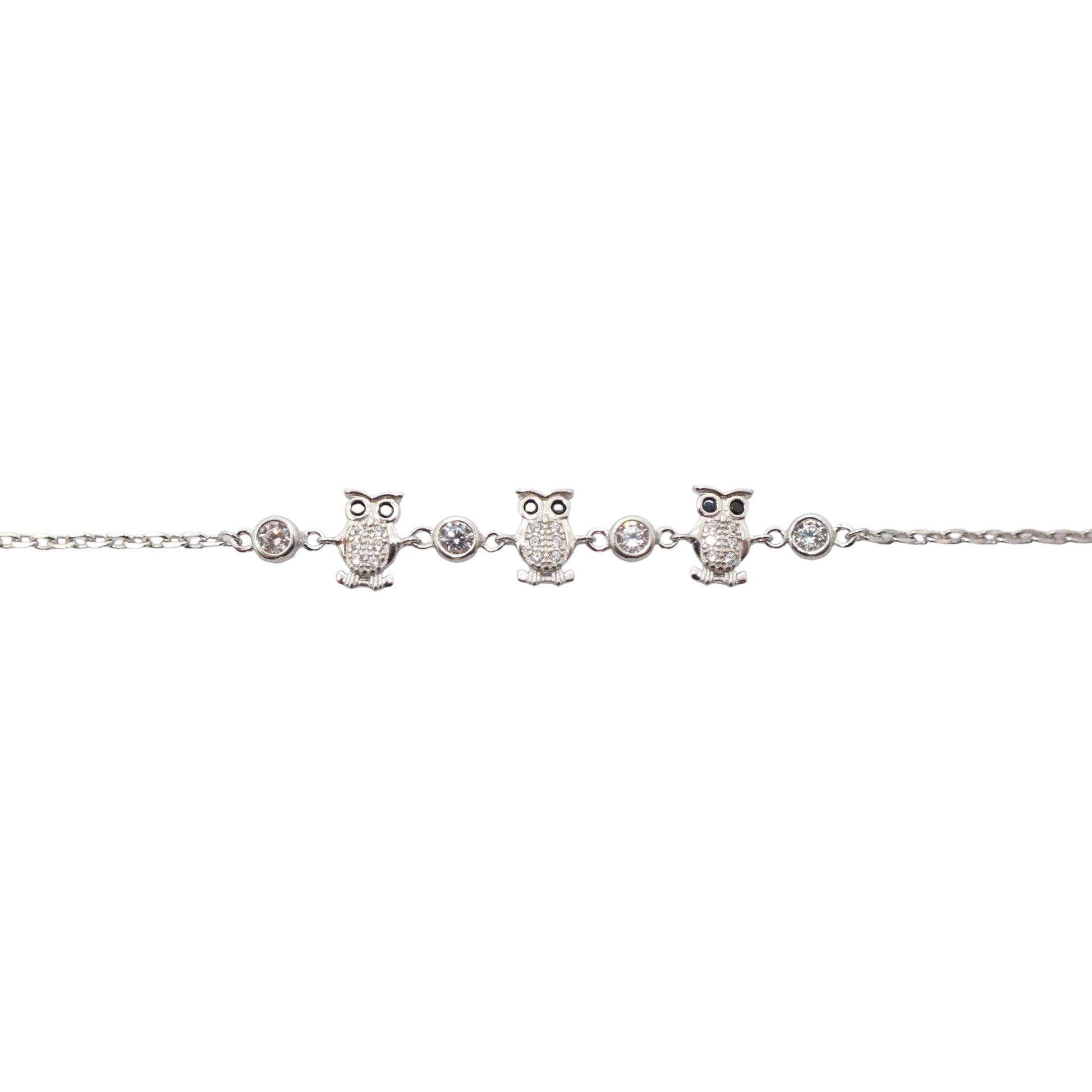 Silver Owls Bracelet-اسوارة البومة من الفضة Silver Owls Bracelet-اسوارة البومة من الفضة