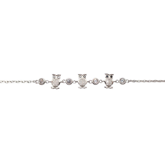 Silver Owls Bracelet-اسوارة البومة من الفضة