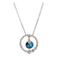 Silver Necklace with Blue Stone-سلسال فضة مع حجر ازرق