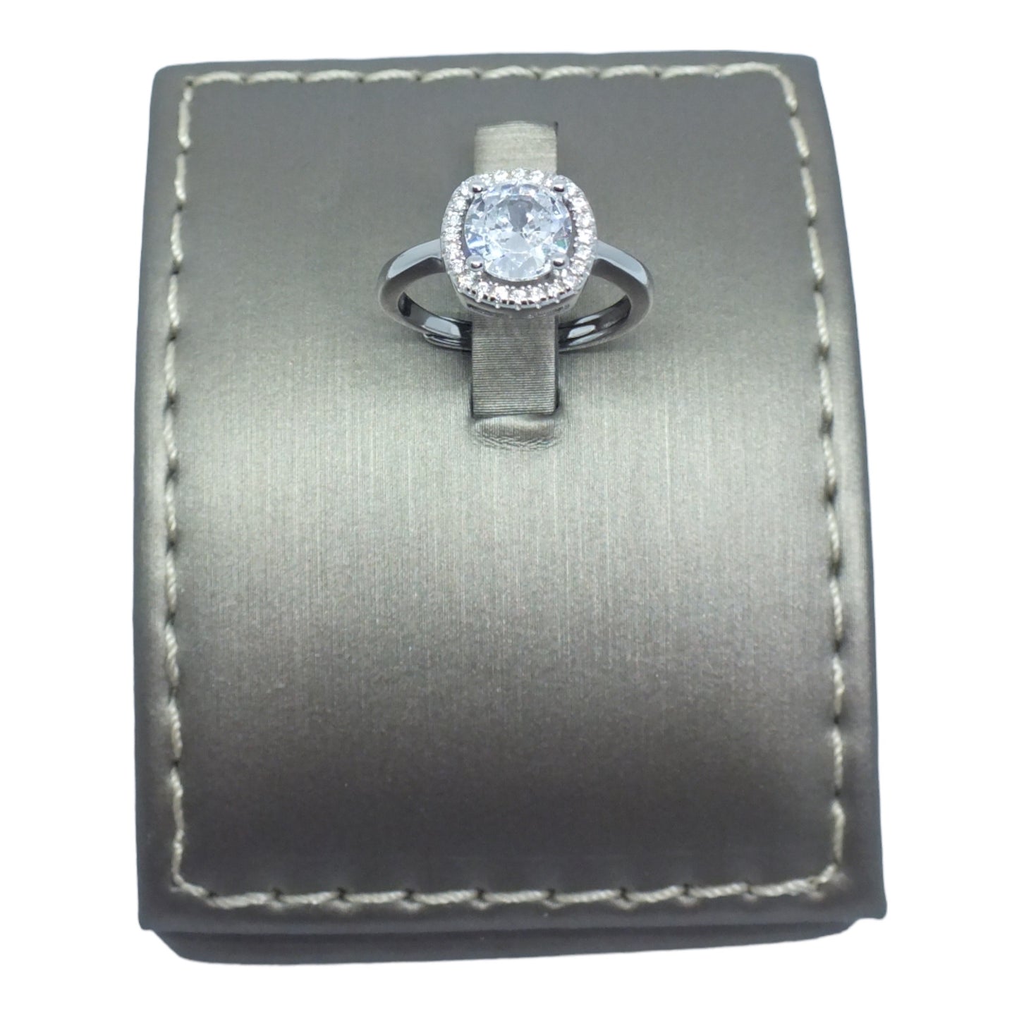 April Birthstone Silver Ring - خاتم فضة حجر ميلاد شهر ابريل