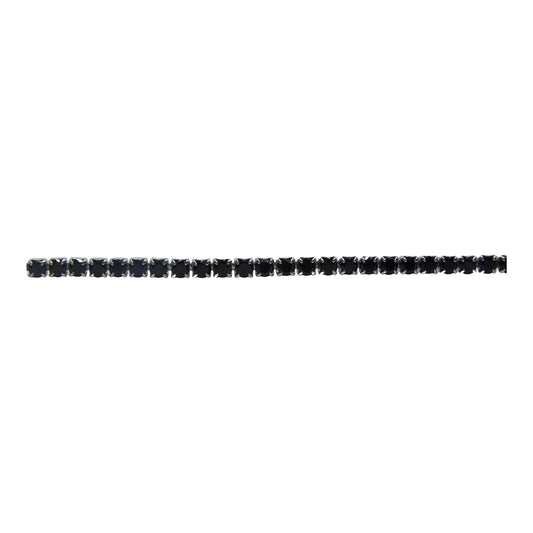 Silver Tennis Bracelet (Black Stones)-اسوارة تنس فضة بأحجار سوداء⁩