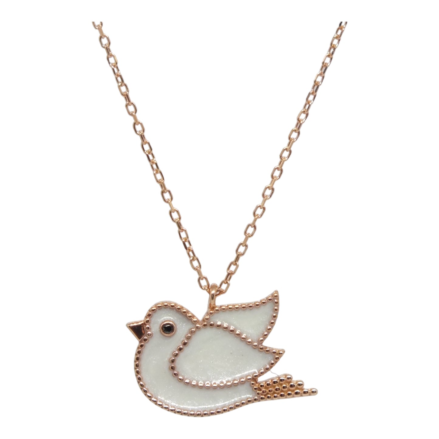 Silver Dove Necklace-سلسال فضة شكل الحمامة