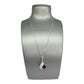 Red Stone Silver Necklace- سلسال فضة حجر أحمر