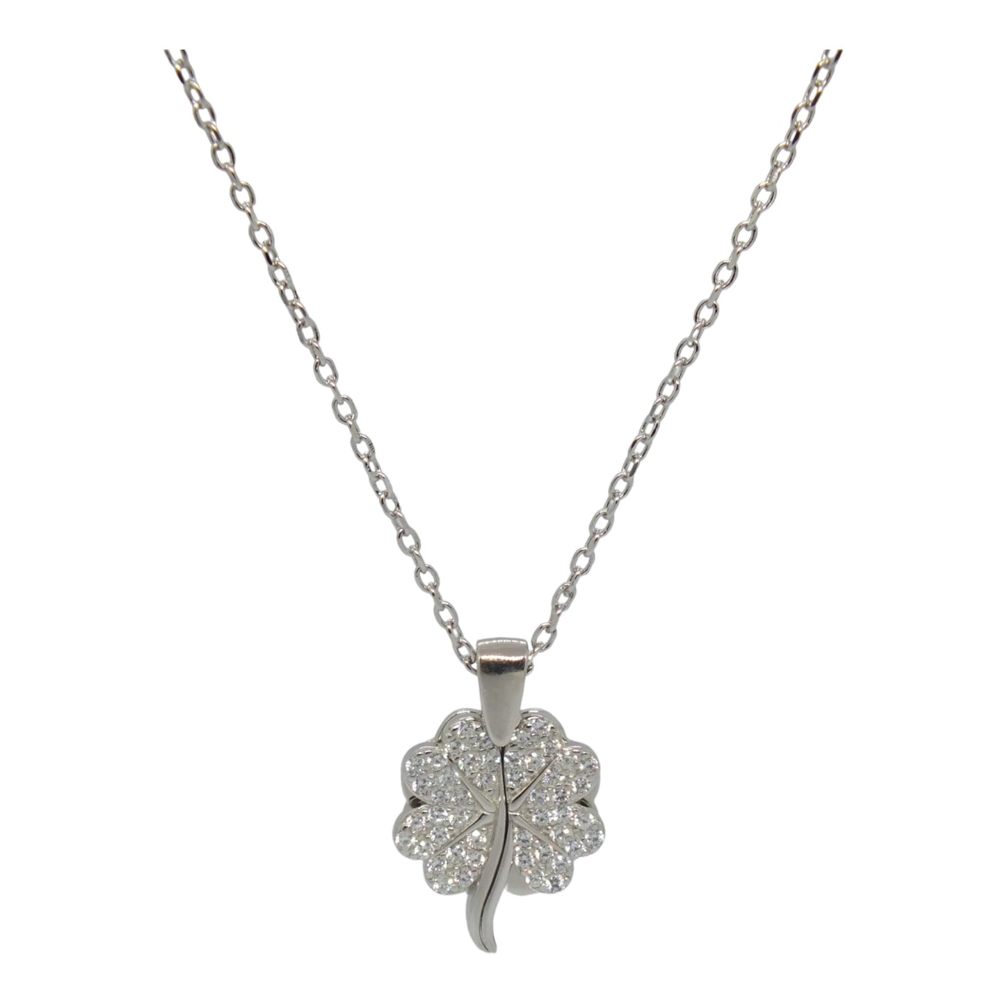 Flower Silver Necklace- سلسال فضة  قابل للحفر