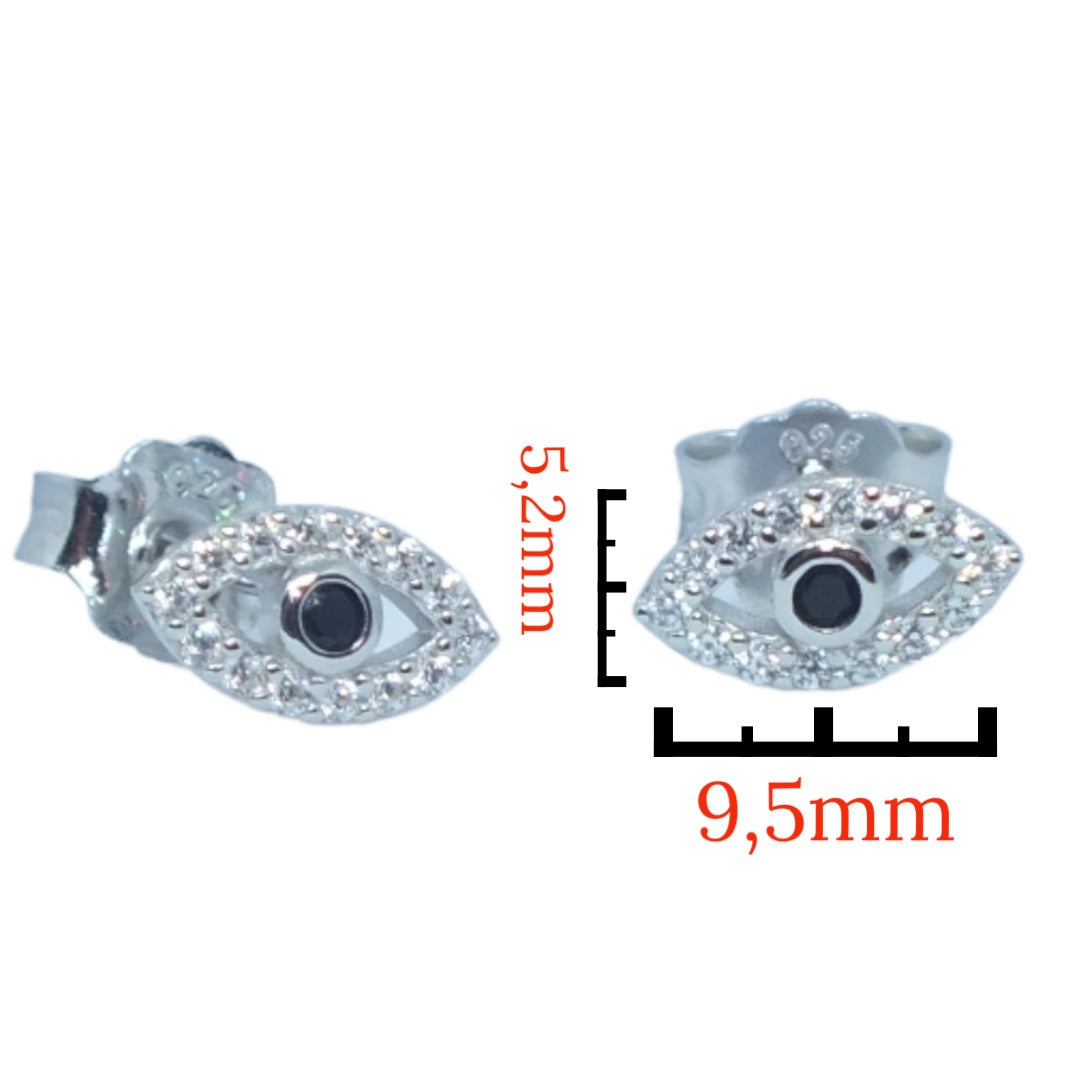 Evil Eye Silver Earrings- حلق فضة شكل عين