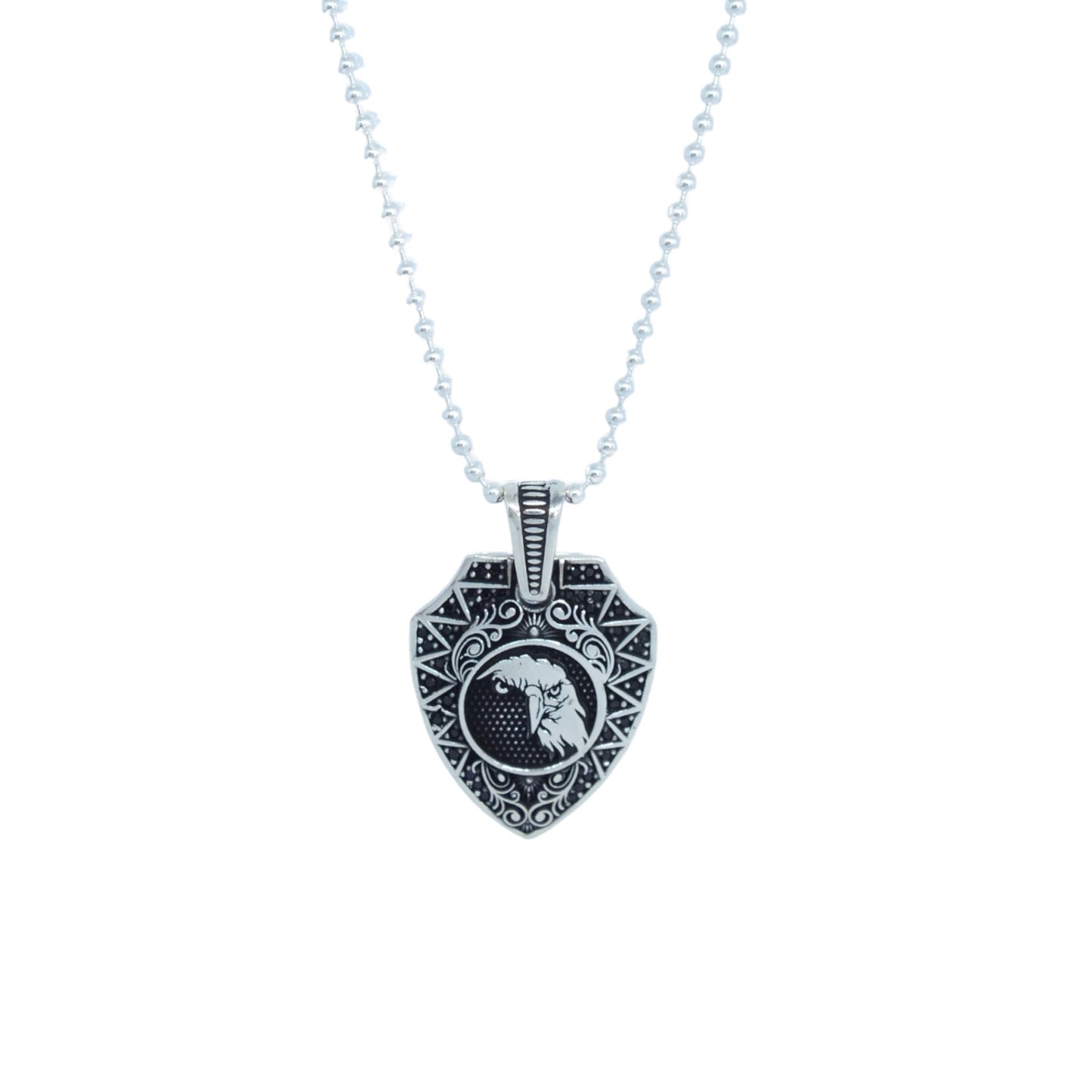 Men Silver Eagle Necklace-سلسال فضة رجالي