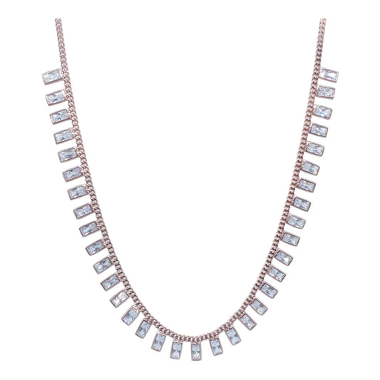 Silver Necklace (RoseGold Plated) -سلسال فضة مطلي روزجولد