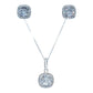 April Birthstone Silver Necklace & Earrings Miniset-طقم فضة سلسال و حلق حجر ميلاد شهر إبريل