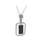 Silver Necklace With Black Stones -سلسال فضة مع احجار سوداء