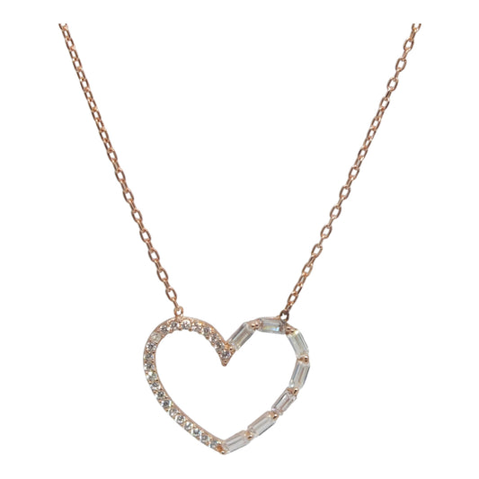 Silver Heart Necklace- سلسال فضة شكل قلب
