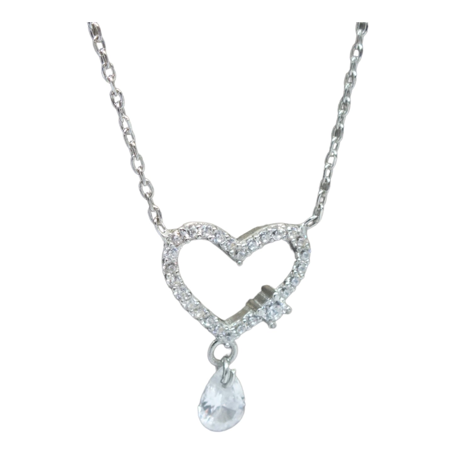 Heart Silver Necklace- سلسال القلب من الفضة